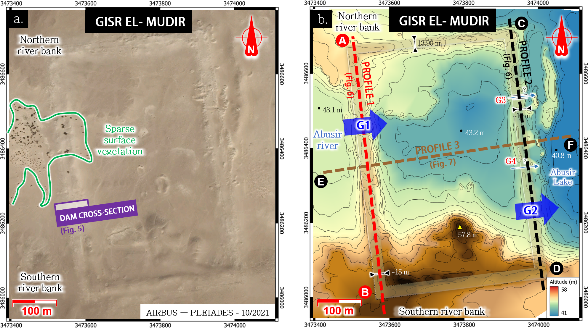 Satellite imagery and topographical reconstruction of the Gisr el-Mudir hydraulic structure at Saqqara